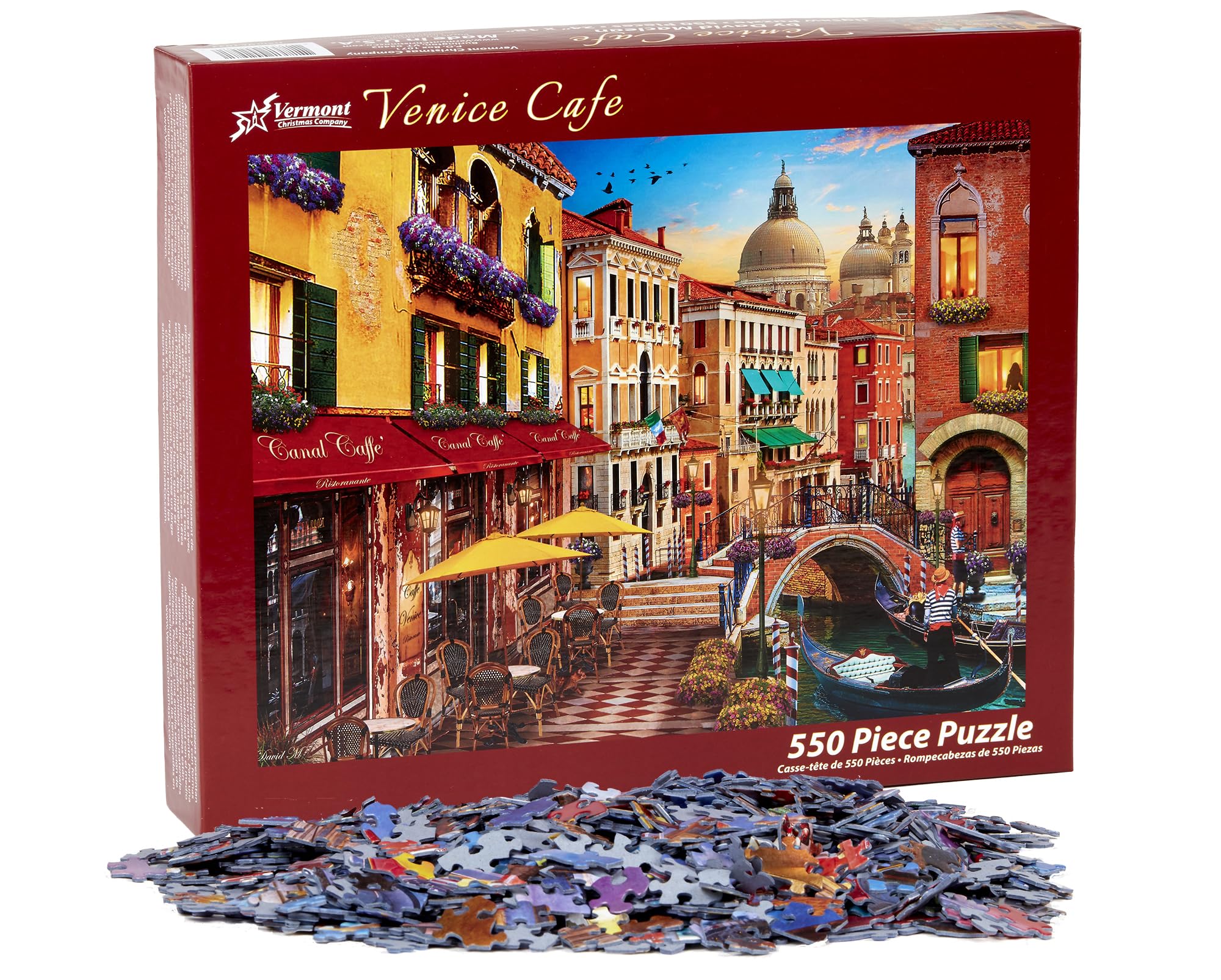 Amazon.com: Vermont Christmas Company Venice Cafe Jigsaw Puzzle